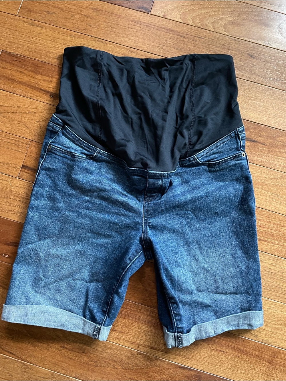 Isabel Maternity by Ingrid & Isabel Denim Bermuda Jean Shorts